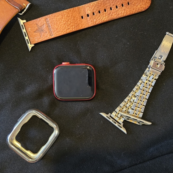 Smartwatch with Red and Black Design